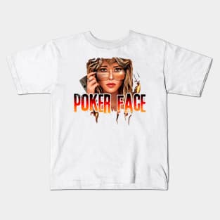 poker face tv series, Natasha Lyonne fan graphic design by ironpalette Kids T-Shirt